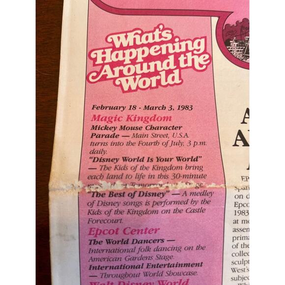 Vtg Walt Disney World News Feb 18-Mar 3 1983 Vol 1 No 2 Bi Weekly Magazine EUC - Picture 5 of 11